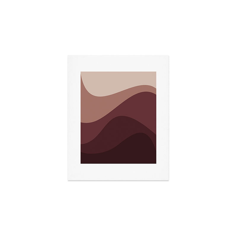 Abstract Color Waves VI Neutral Red Tones Art Print Gallery Image 1