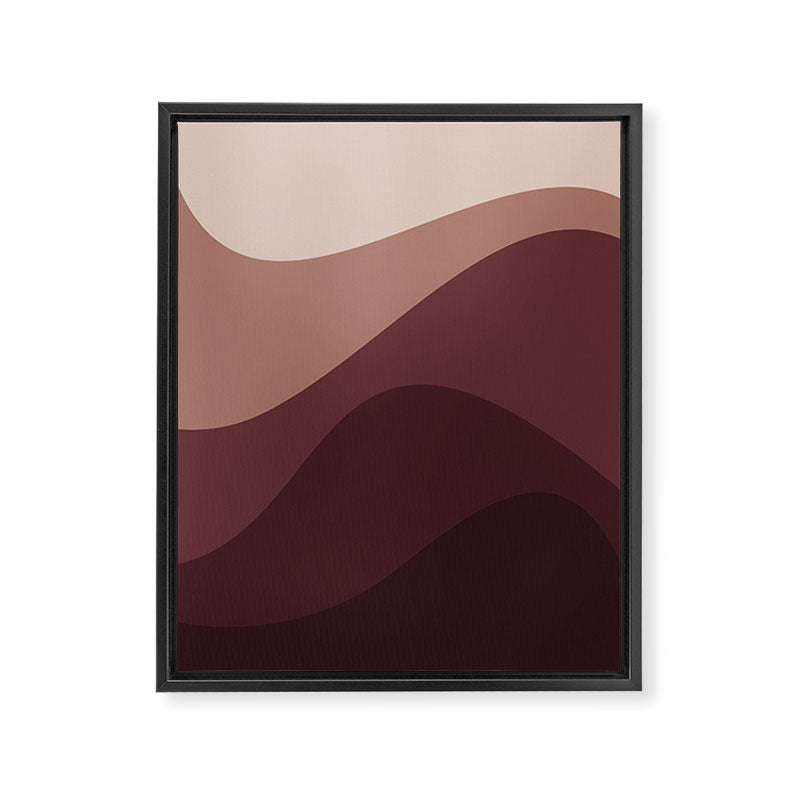 Abstract Color Waves VI Neutral Red Tones Framed Canvas Print Gallery Image 6