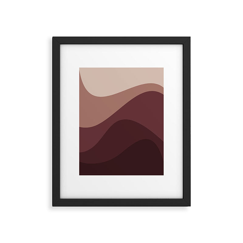 Abstract Color Waves VI Neutral Red Tones Framed Art Print Gallery Image 5