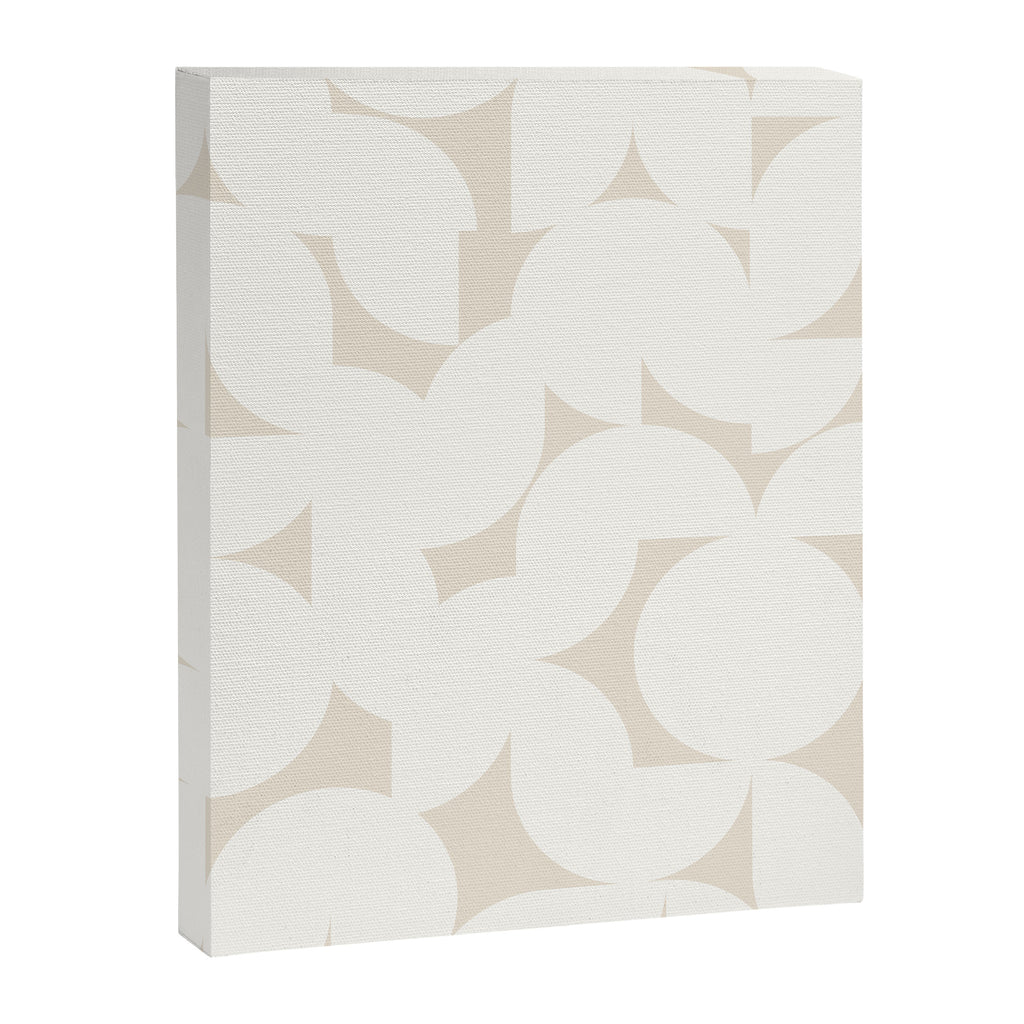 Contemporary Abstract Shapes - Neutral Off White Canvas Print Gallery Image 8