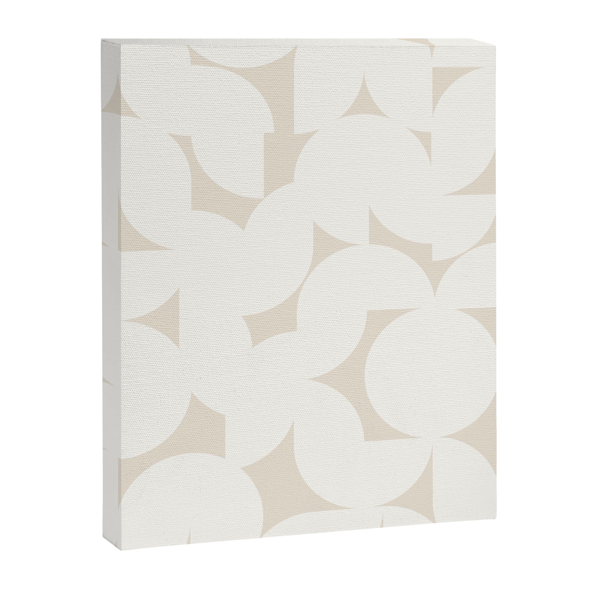 Contemporary Abstract Shapes - Neutral Off White Canvas Print Gallery Image 8