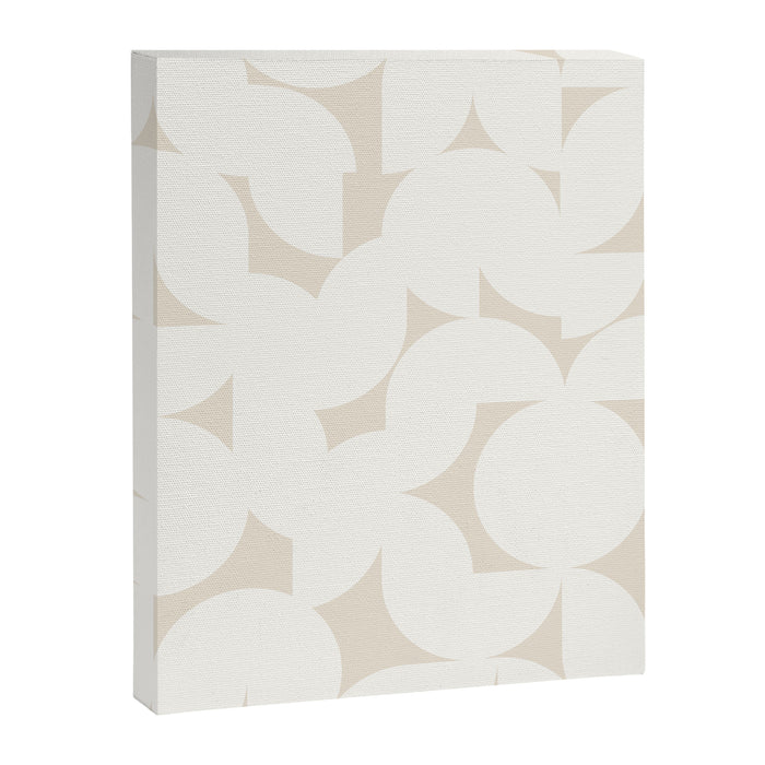 Contemporary Abstract Shapes - Neutral Off White Canvas Print Gallery Image 1