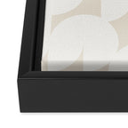 Contemporary Abstract Shapes - Neutral Off White Framed Canvas Print Gallery Image 3
