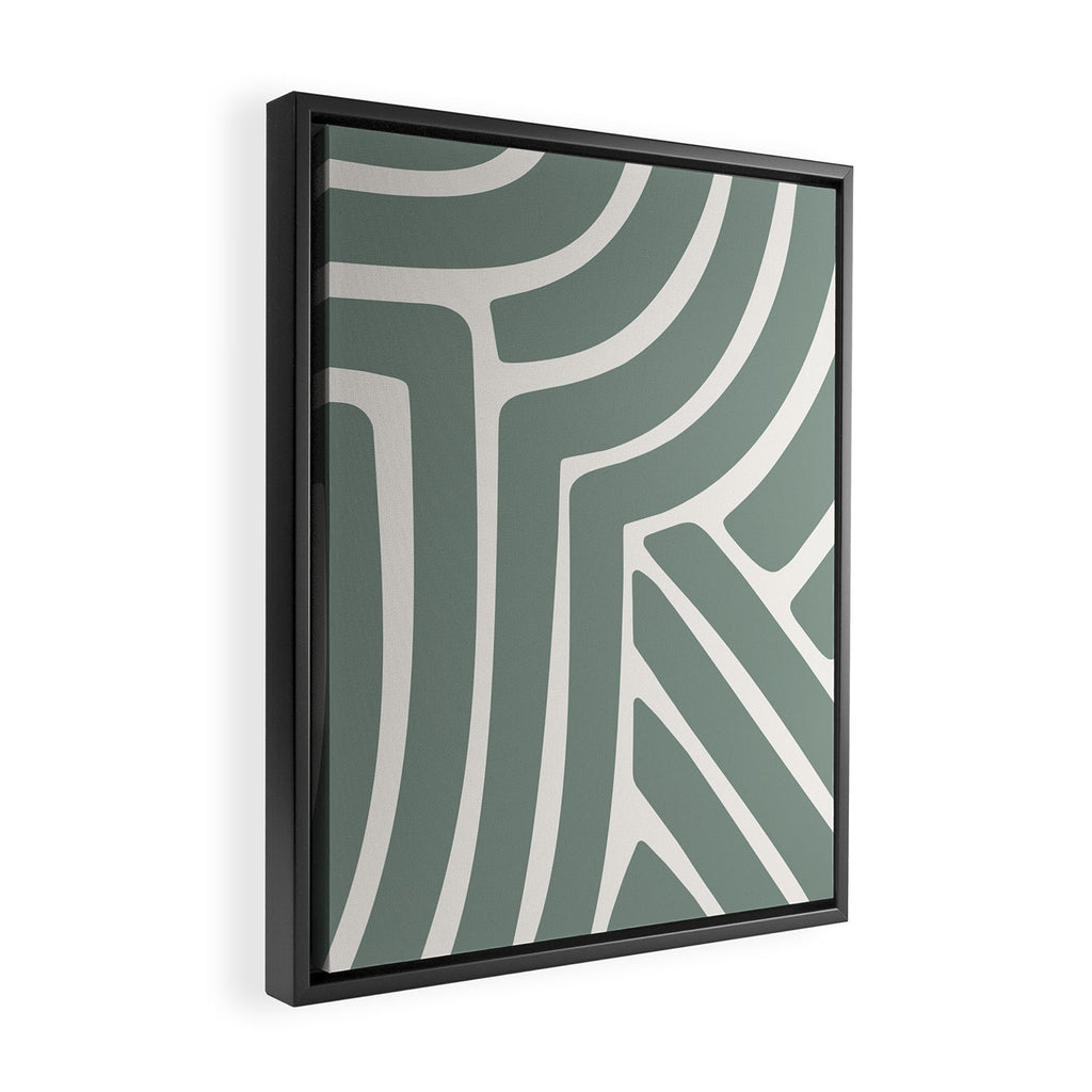 Abstract Stripes LXV Framed Canvas Print Gallery Image 2