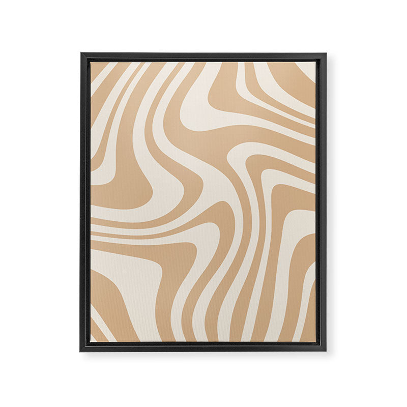 Abstract Wavy Stripes LII Framed Canvas Print Gallery Image 8