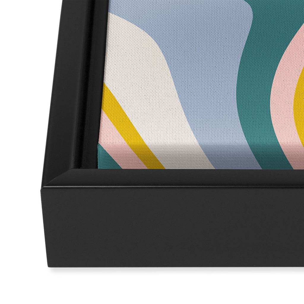 Abstract Wavy Stripes LXII Framed Canvas Print Gallery Image 3
