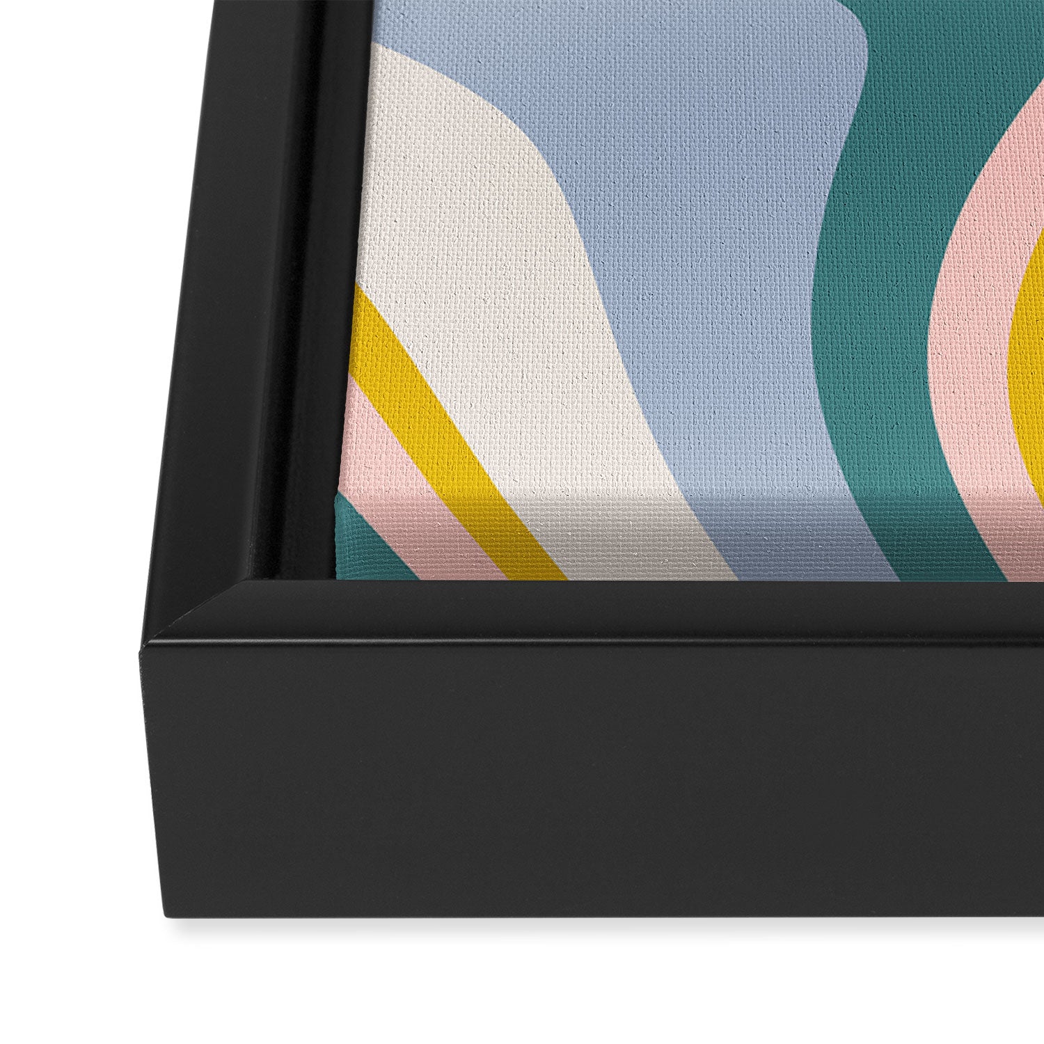 Abstract Wavy Stripes LXII Framed Canvas Print Gallery Image 3