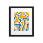 Abstract Wavy Stripes LXII Framed Art Print Gallery Image 6