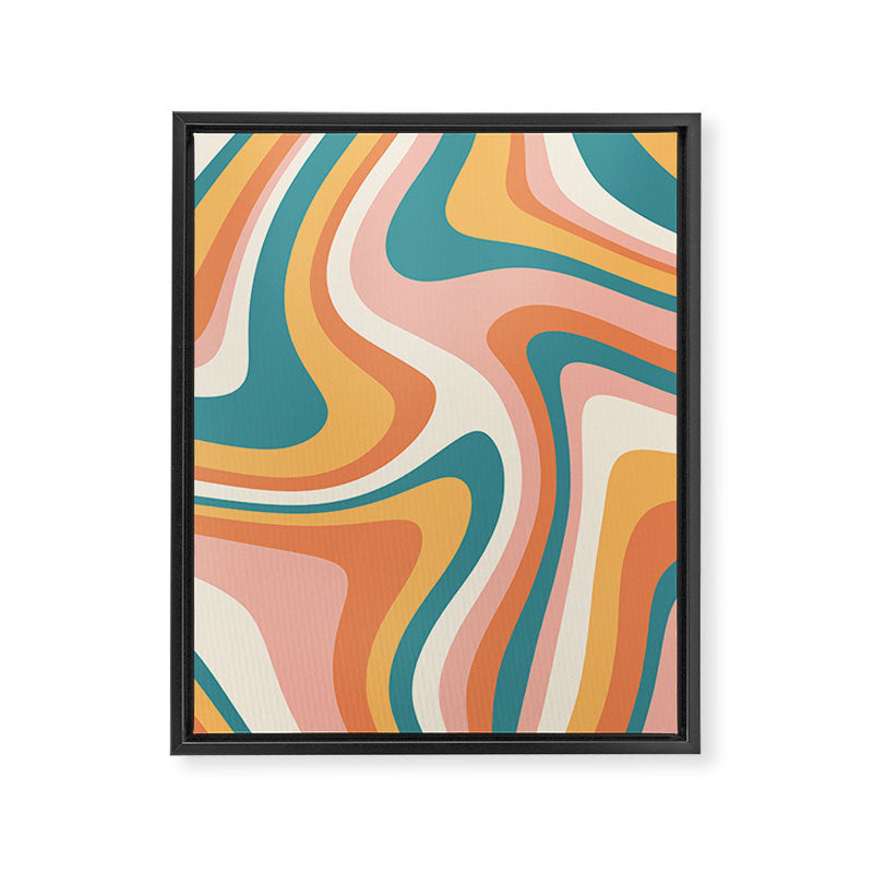 Abstract Wavy Stripes LXIII Framed Canvas Print Gallery Image 8