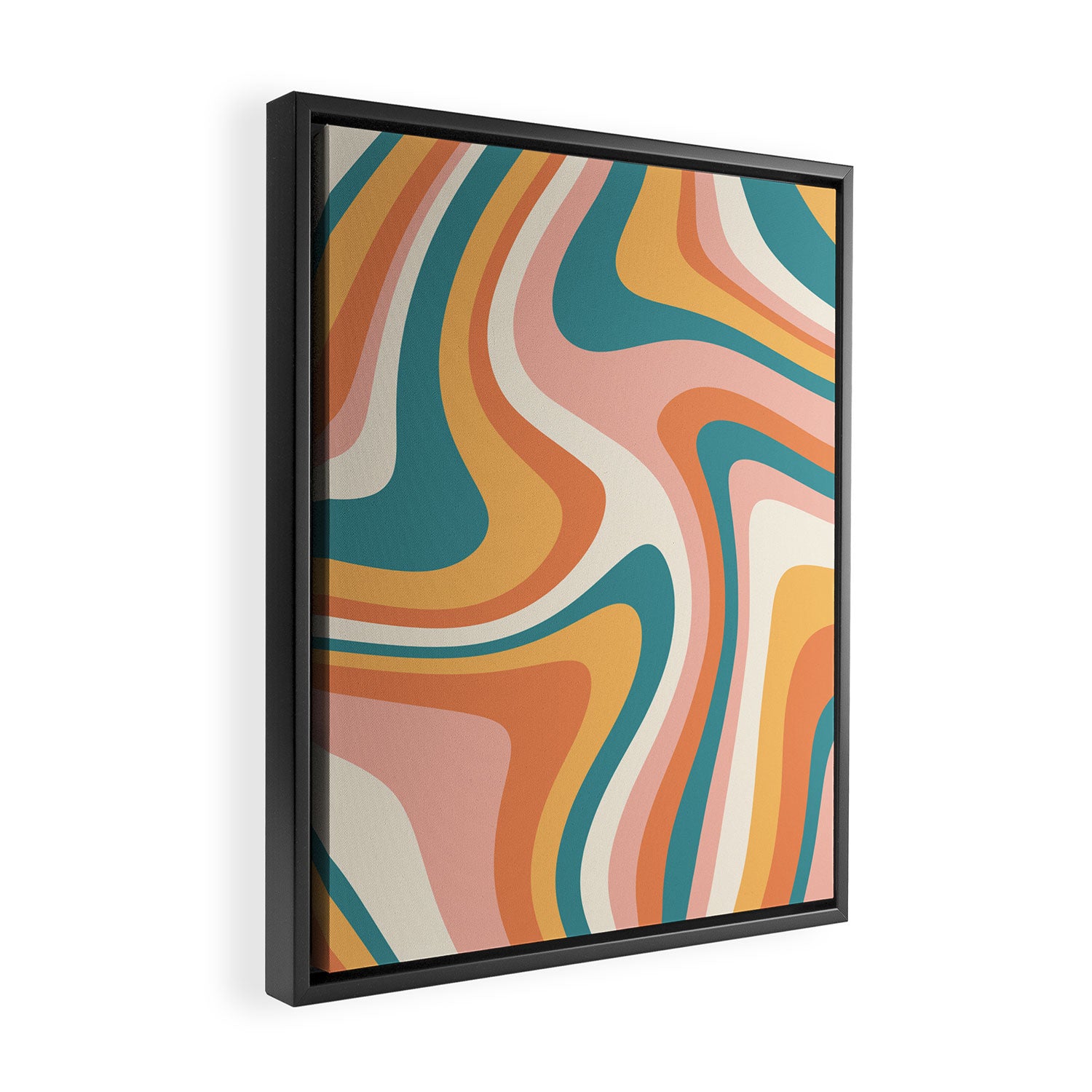 Abstract Wavy Stripes LXIII Framed Canvas Print Gallery Image 2