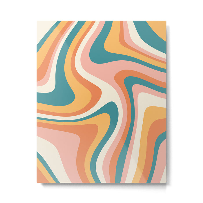 Abstract Wavy Stripes LXIII Metal Print Gallery Image 1
