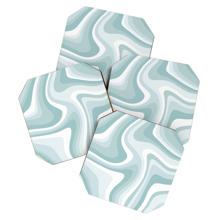 Abstract Wavy Stripes LXVI Coaster Gallery Image 1
