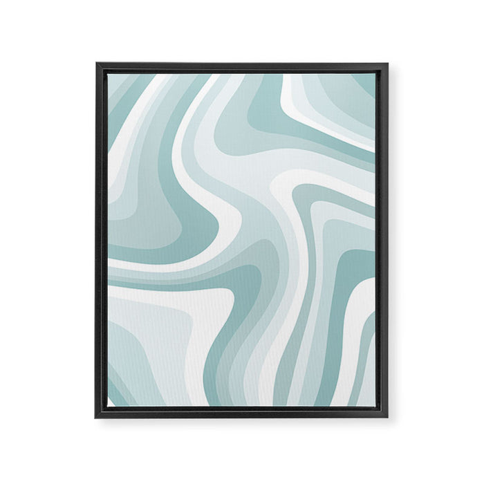 Abstract Wavy Stripes LXVI Framed Canvas Print Gallery Image 1