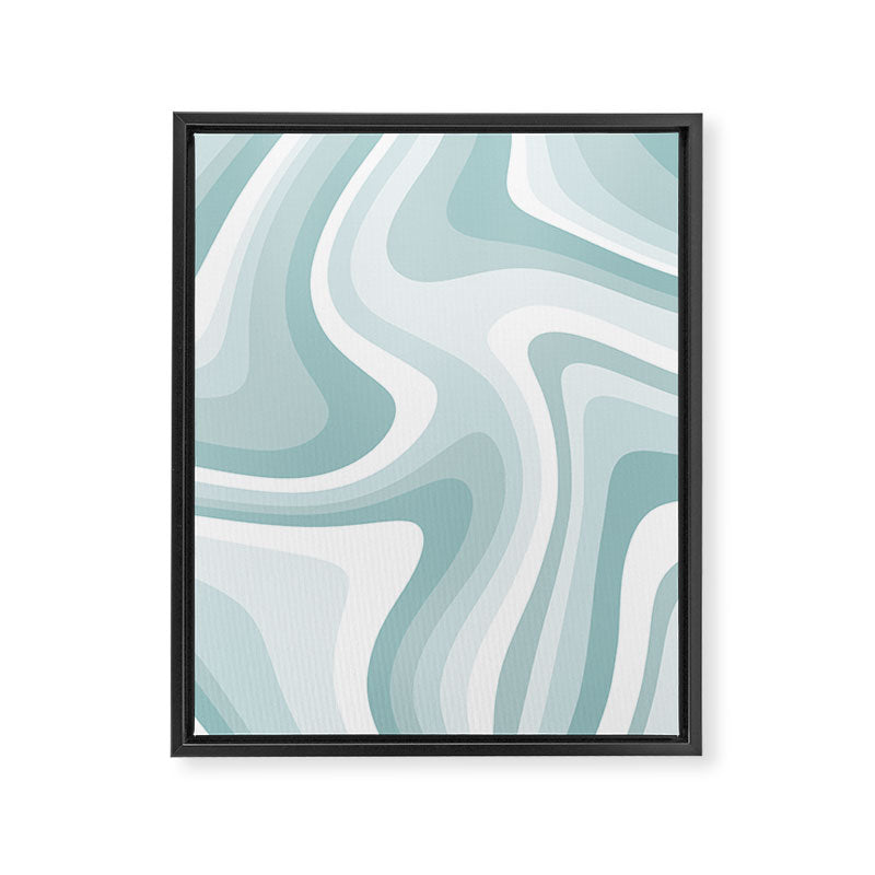 Abstract Wavy Stripes LXVI Framed Canvas Print Gallery Image 8