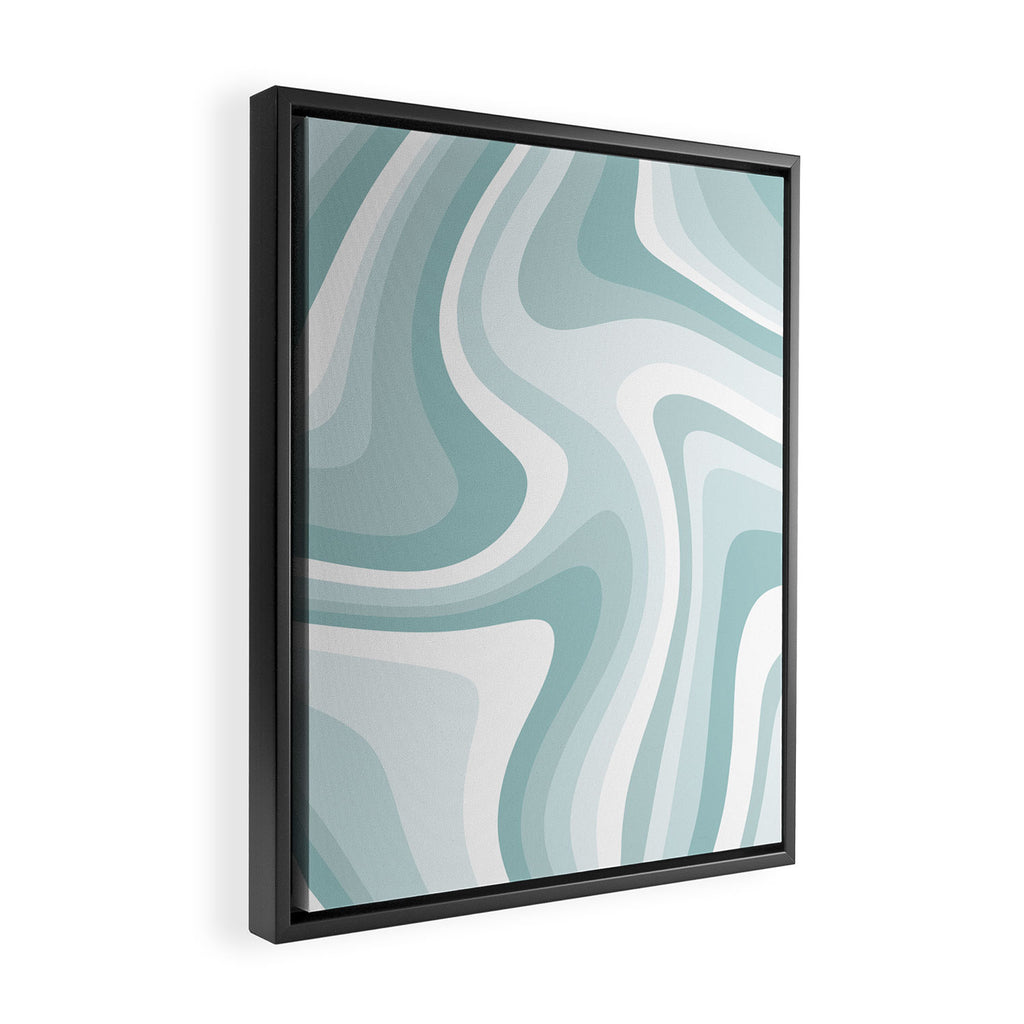 Abstract Wavy Stripes LXVI Framed Canvas Print Gallery Image 2