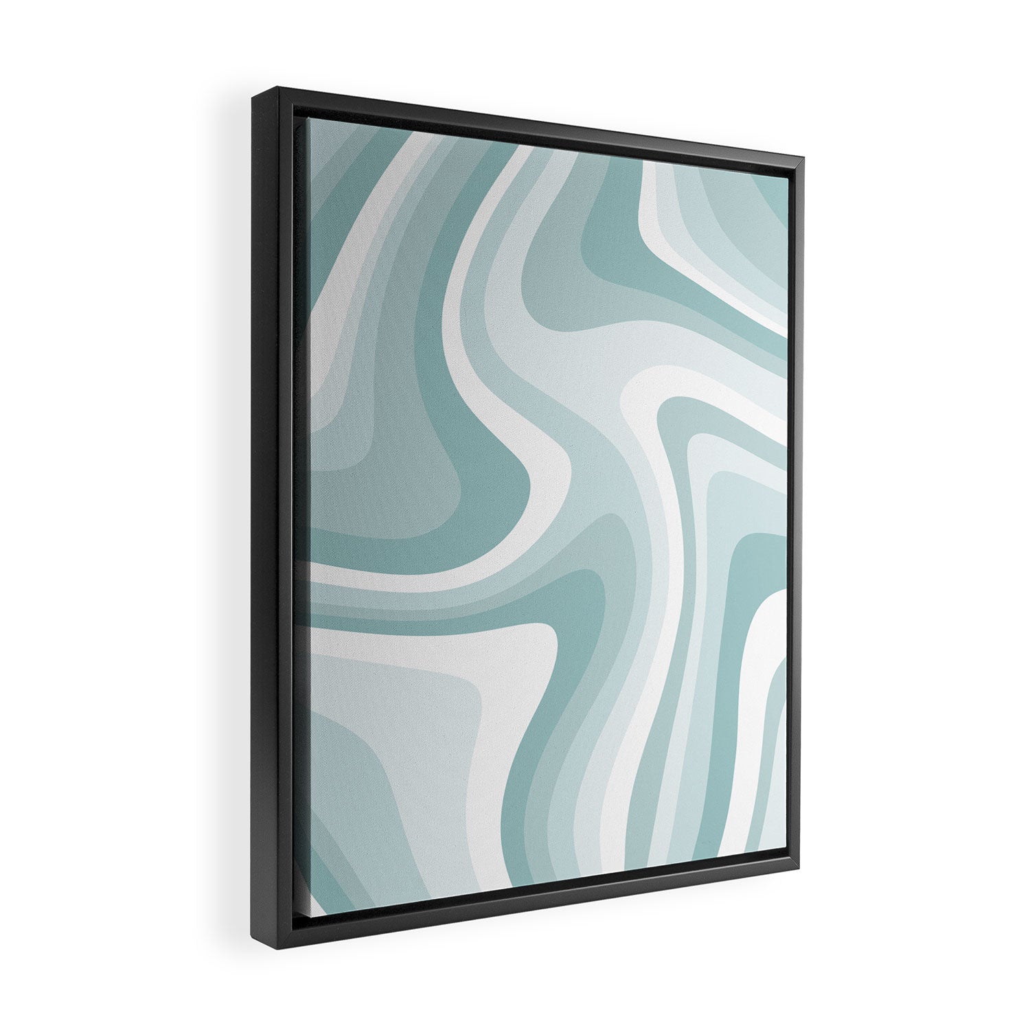 Abstract Wavy Stripes LXVI Framed Canvas Print Gallery Image 2