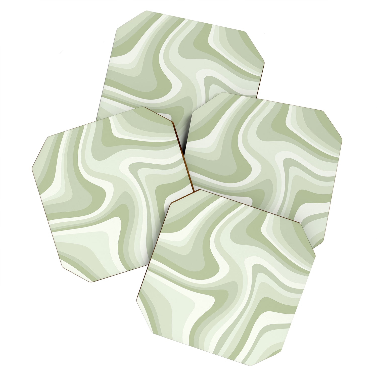 Abstract Wavy Stripes LXXVIII Coaster Gallery Image 1