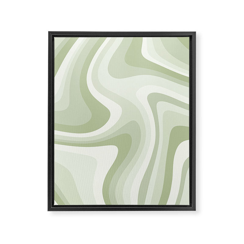 Abstract Wavy Stripes LXXVIII Framed Canvas Print Gallery Image 8