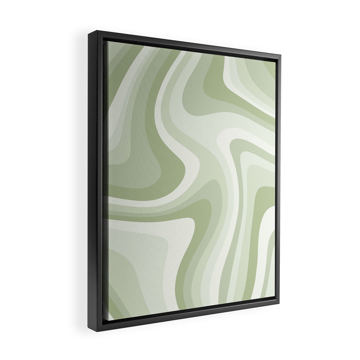 Abstract Wavy Stripes LXXVIII Framed Canvas Print Gallery Image 2