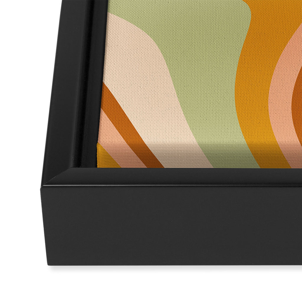 Abstract Wavy Stripes LXXXII Framed Canvas Print Gallery Image 3