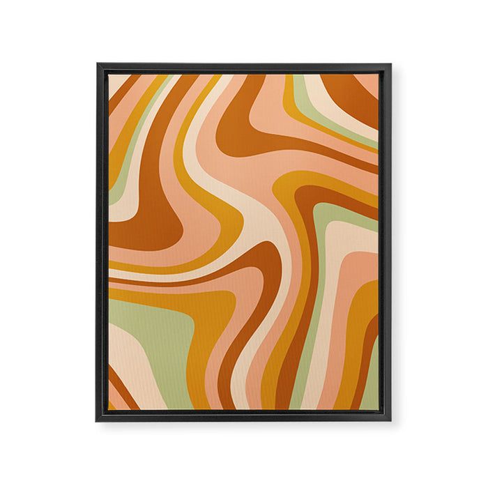 Abstract Wavy Stripes LXXXII Framed Canvas Print Gallery Image 1