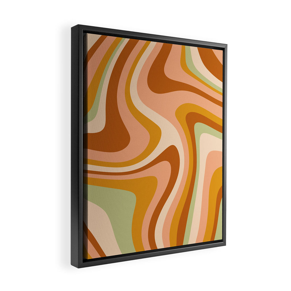 Abstract Wavy Stripes LXXXII Framed Canvas Print Gallery Image 2