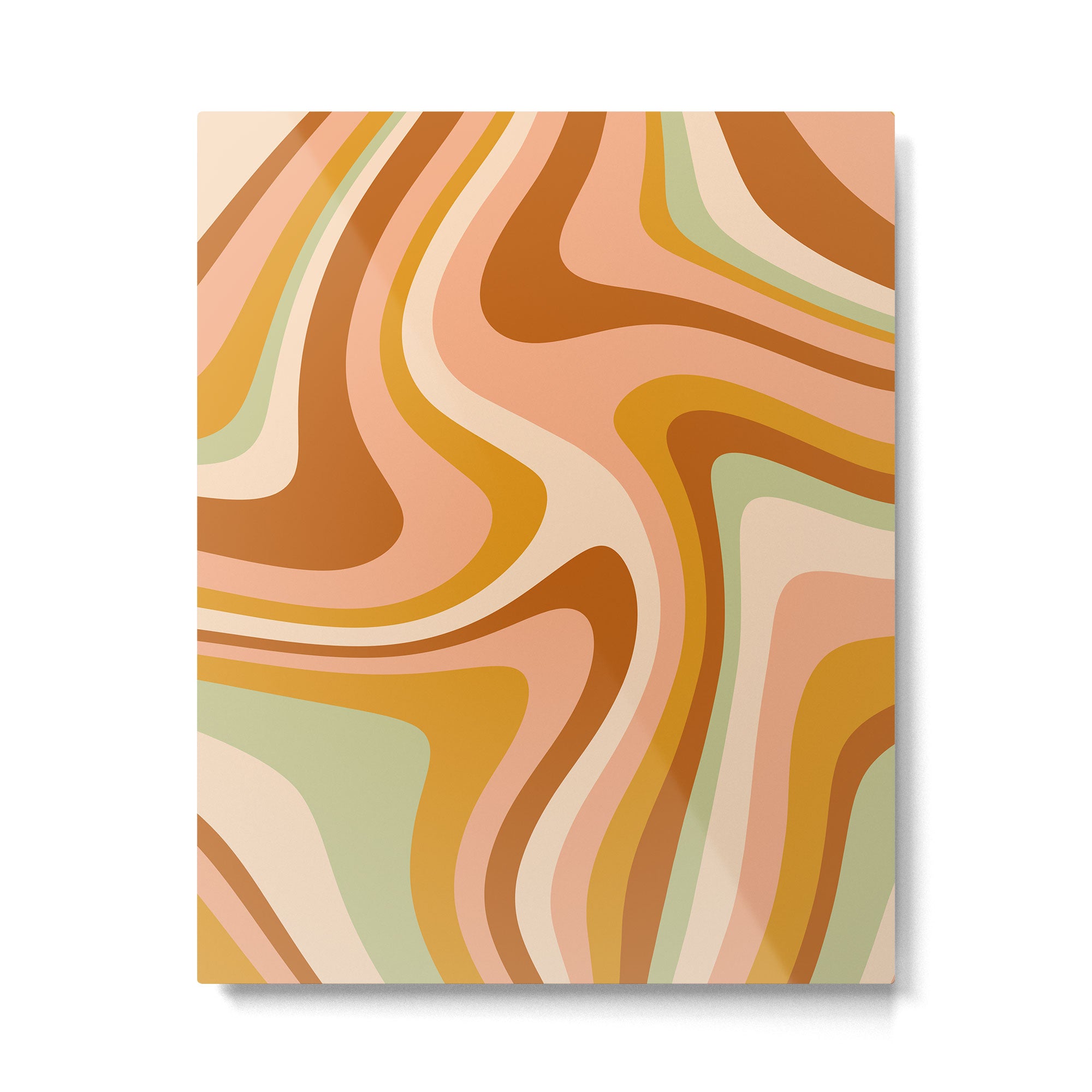 Abstract Wavy Stripes LXXXII Metal Print Gallery Image 6