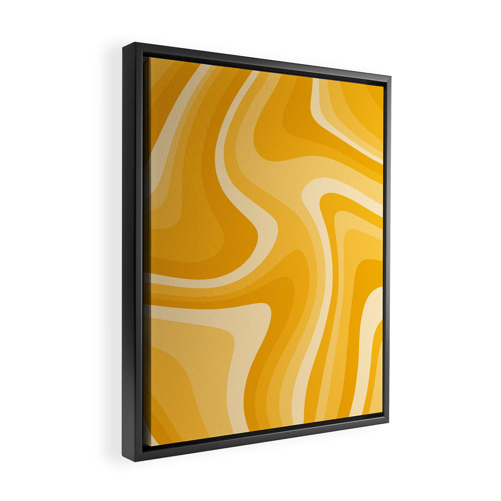 Abstract Wavy Stripes LXXXVI Framed Canvas Print Gallery Image 2