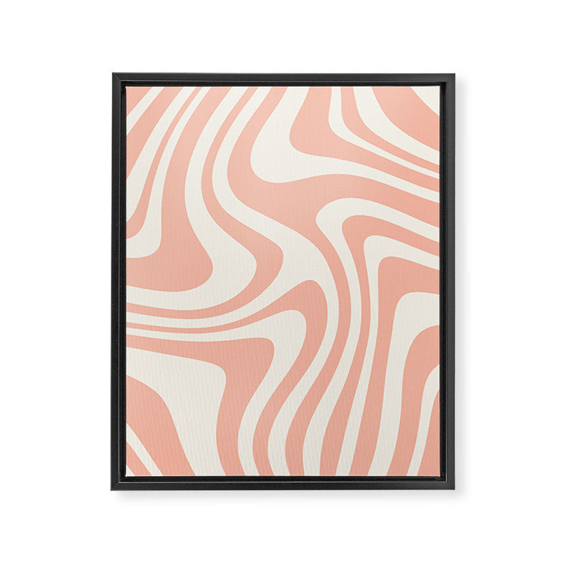 Abstract Wavy Stripes XLI Framed Canvas Print Gallery Image 8