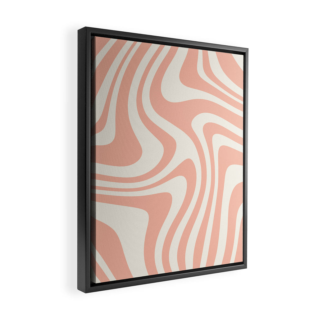 Abstract Wavy Stripes XLI Framed Canvas Print Gallery Image 2