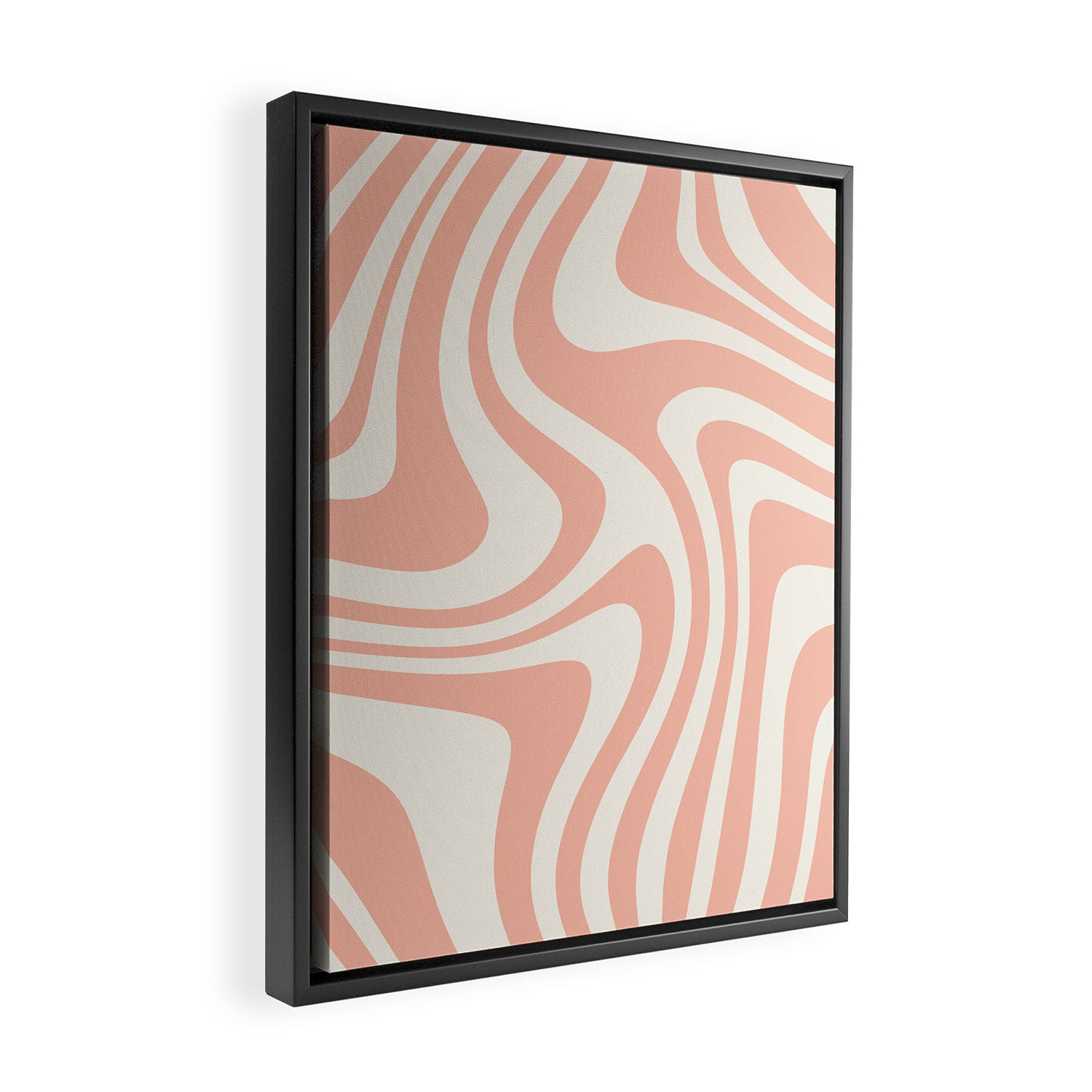 Abstract Wavy Stripes XLI Framed Canvas Print Gallery Image 2