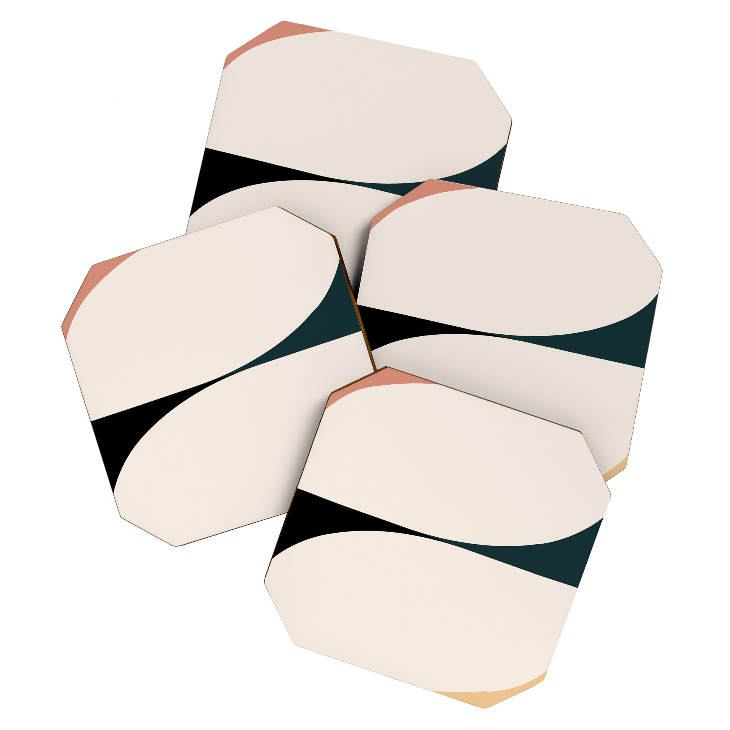 Almond Abstract XVII Coaster Gallery Image 1