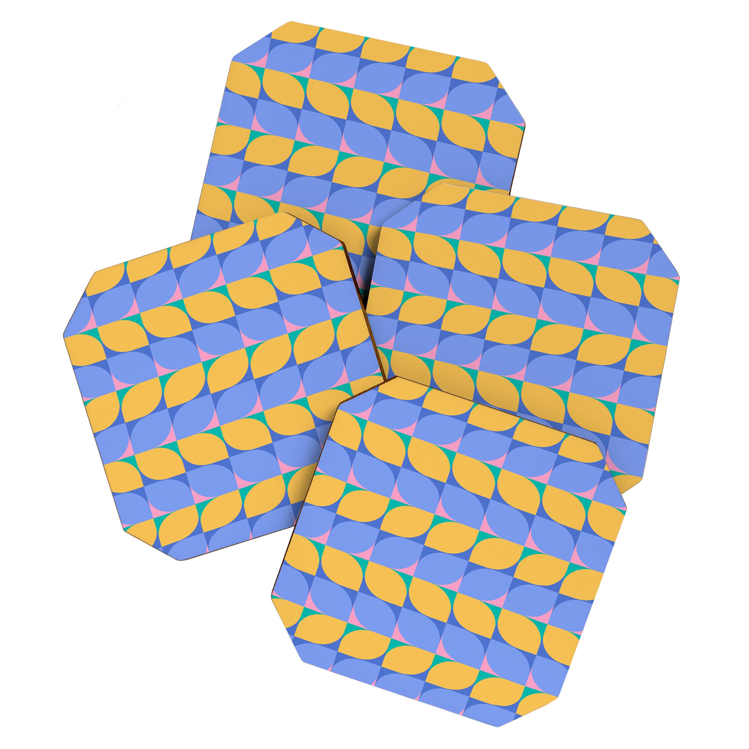 Almond Shapes Pattern I Coaster Gallery Image 1