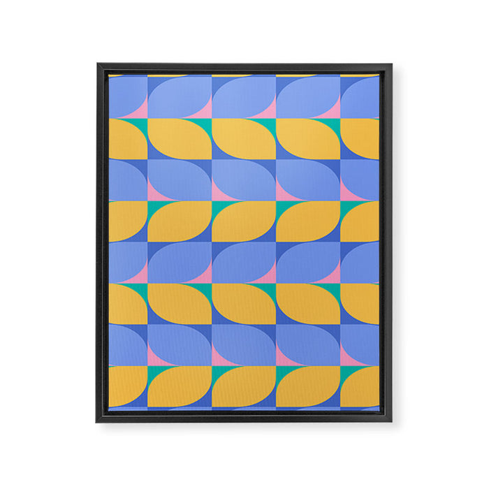 Almond Shapes Pattern I Framed Canvas Print Gallery Image 1