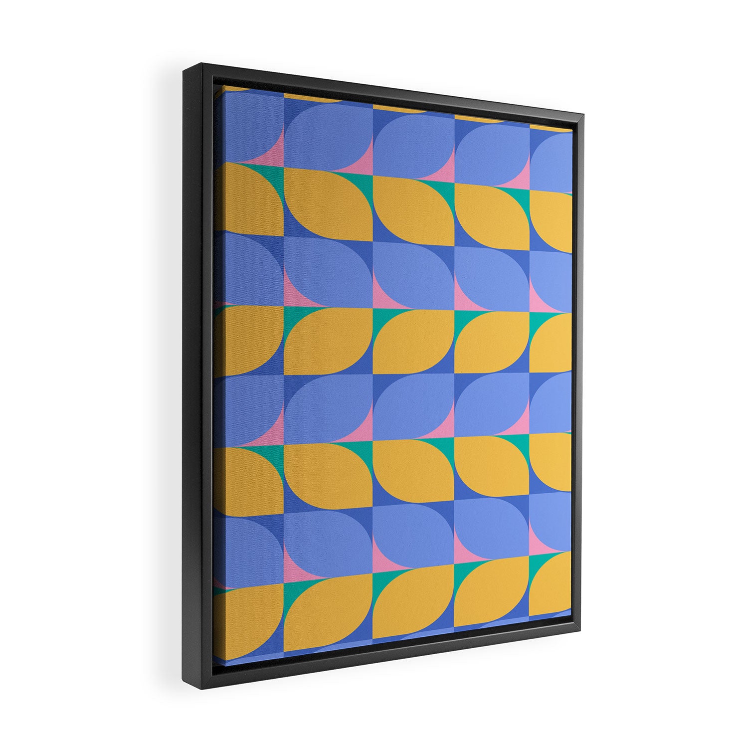 Almond Shapes Pattern I Framed Canvas Print Gallery Image 2