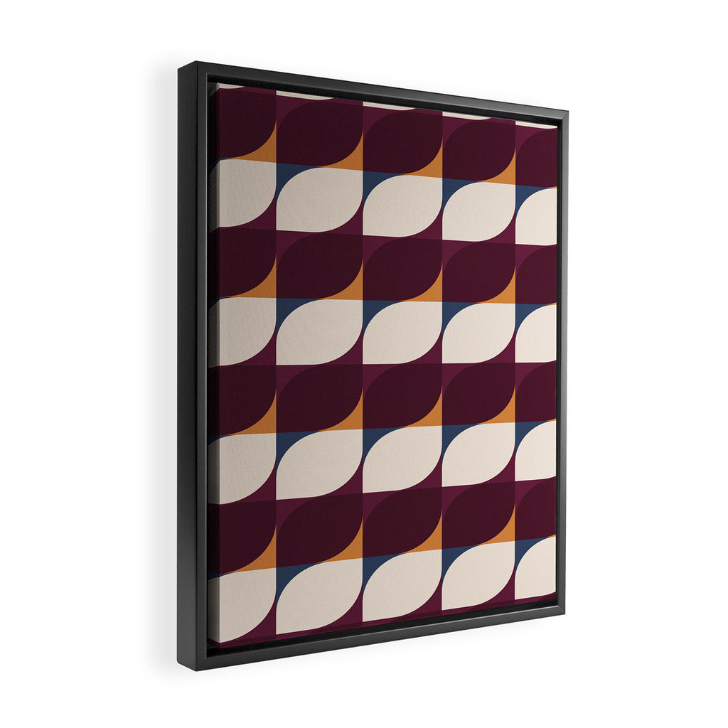 Almond Shapes Pattern III Framed Canvas Print Gallery Image 2