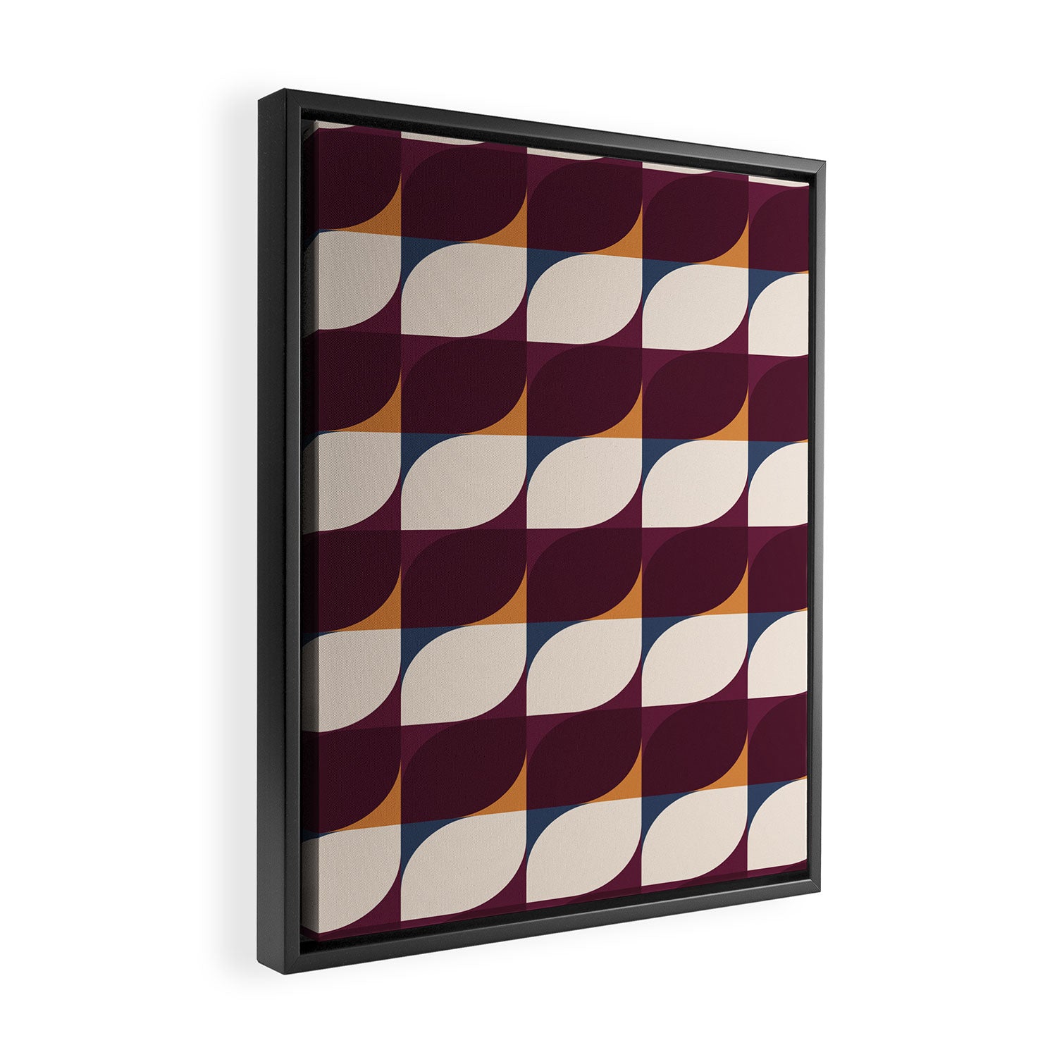Almond Shapes Pattern III Framed Canvas Print Gallery Image 2