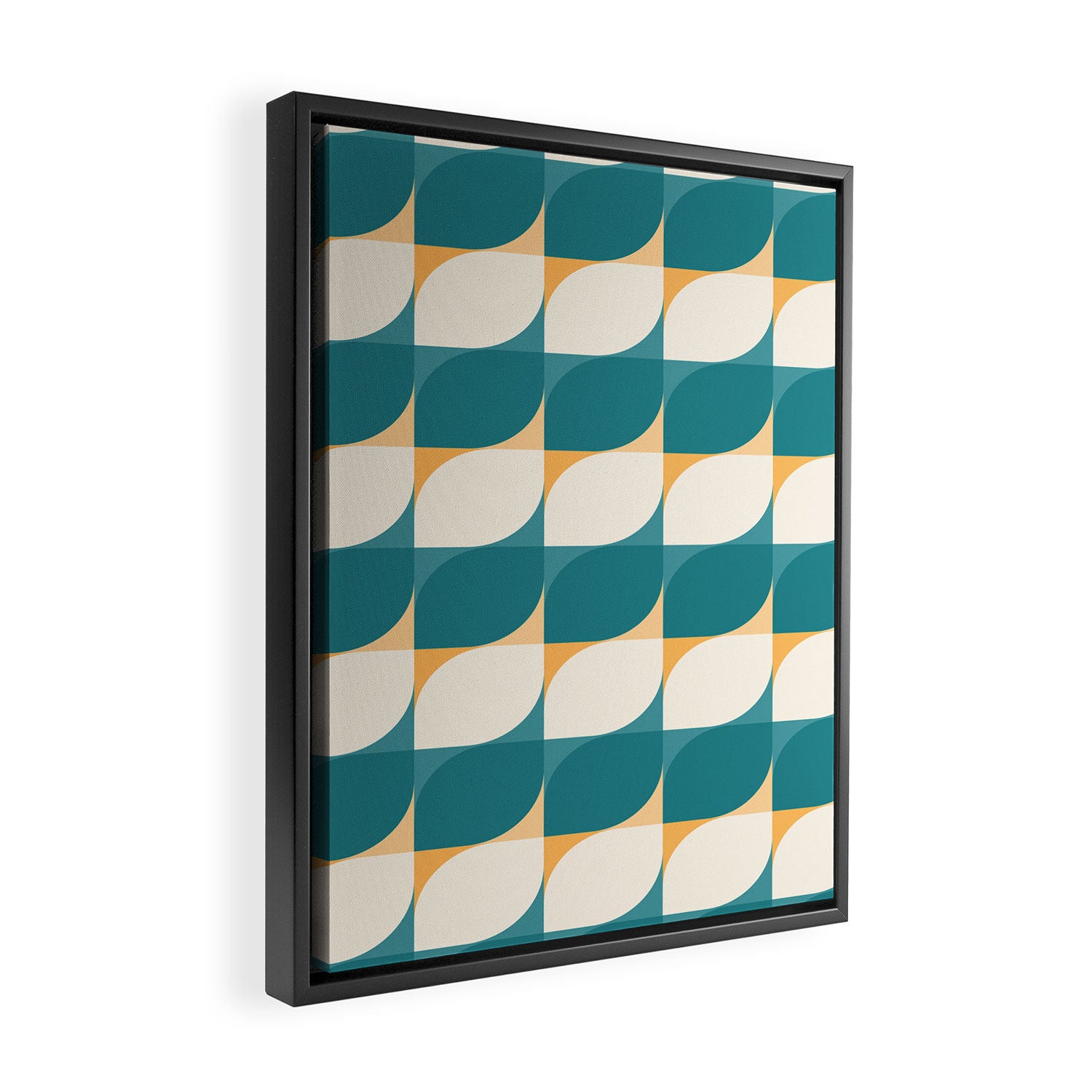 Almond Shapes Pattern IV Framed Canvas Print Gallery Image 2