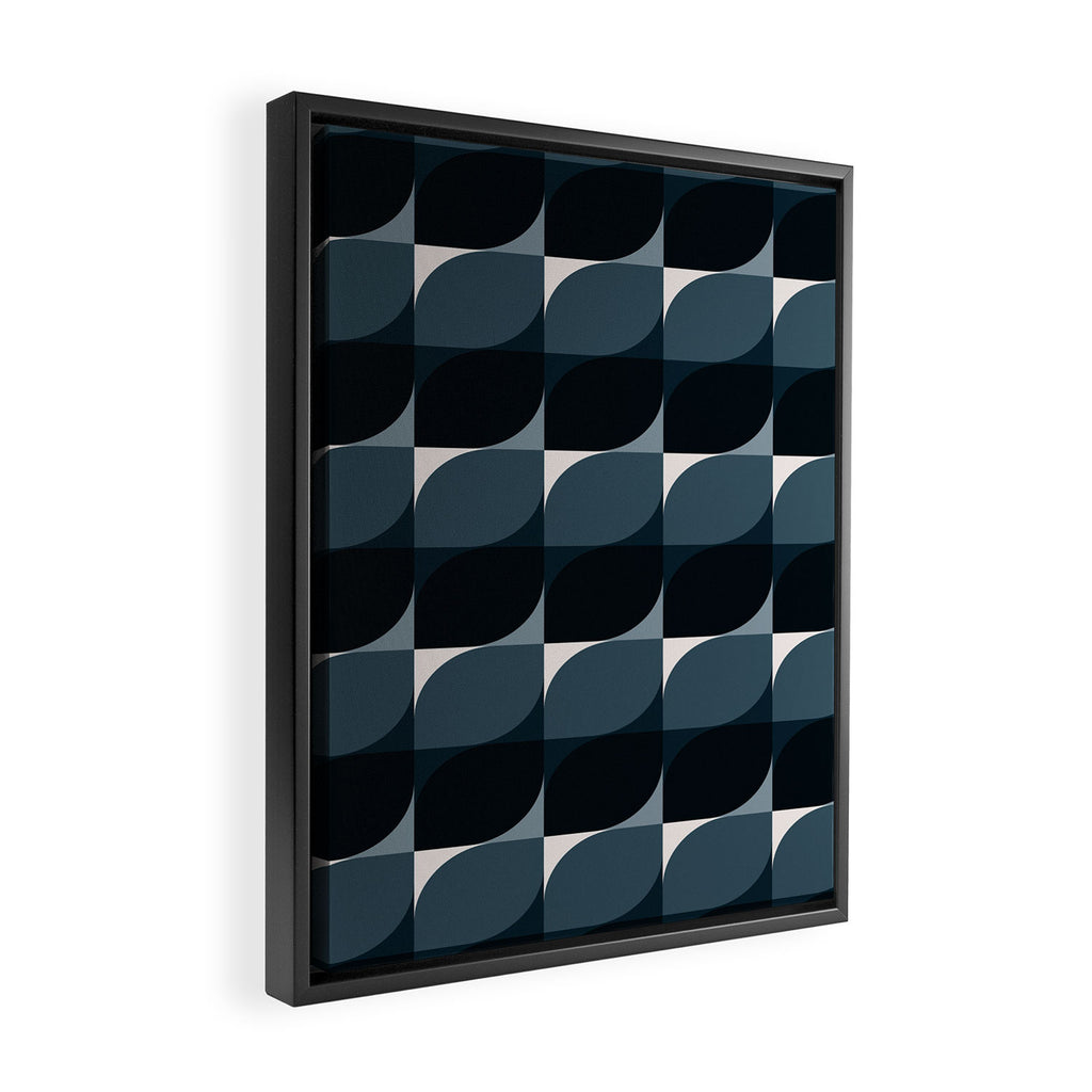 Almond Shapes Pattern V Framed Canvas Print Gallery Image 2