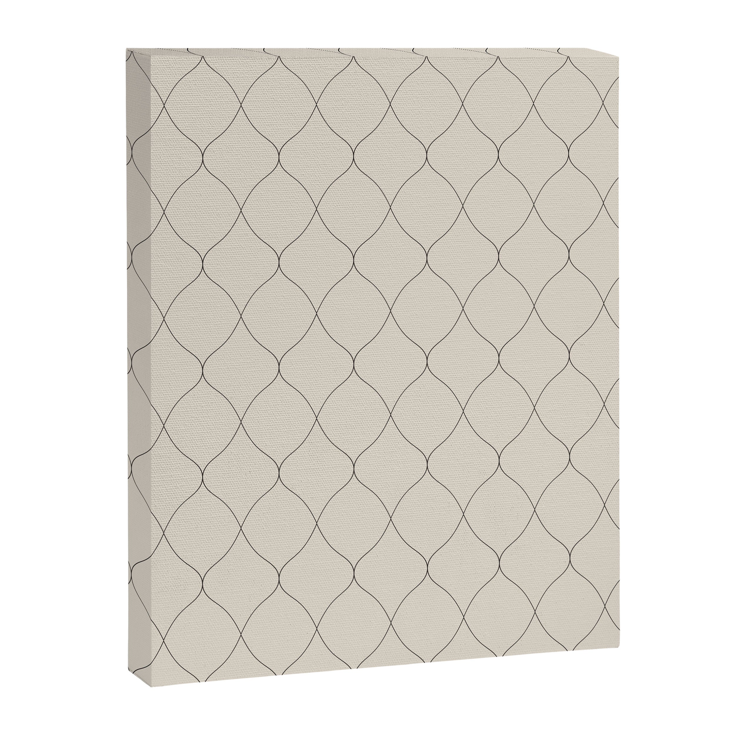 Alva Line Pattern - Smoke Canvas Print Gallery Image 8