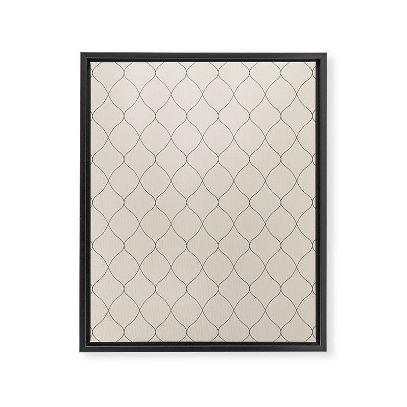 Alva Line Pattern - Smoke Framed Canvas Print Gallery Image 8