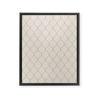 Alva Line Pattern - Smoke Framed Canvas Print Gallery Image 8