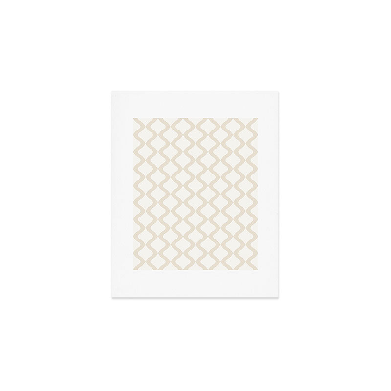 Alva Pattern - Vintage Neutral White Art Print Gallery Image 1