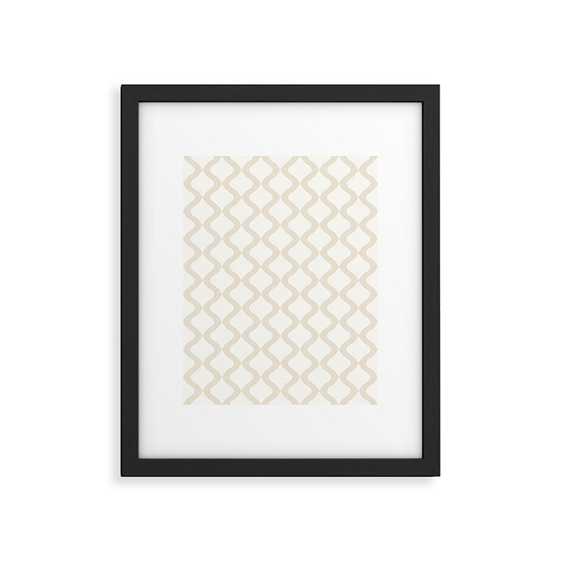Alva Pattern - Vintage Neutral White Framed Art Print Gallery Image 6