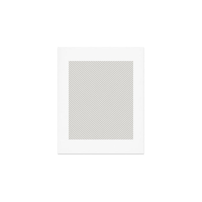 Angular Stripes - White and Grey Art Print Gallery Image 1