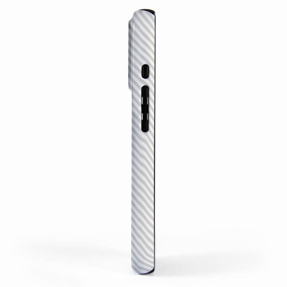 Angular Stripes - White and Grey iPhone Case Gallery Image 2