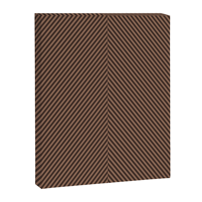 Angular Stripes XXIX Mocha Brown Canvas Print Gallery Image 1