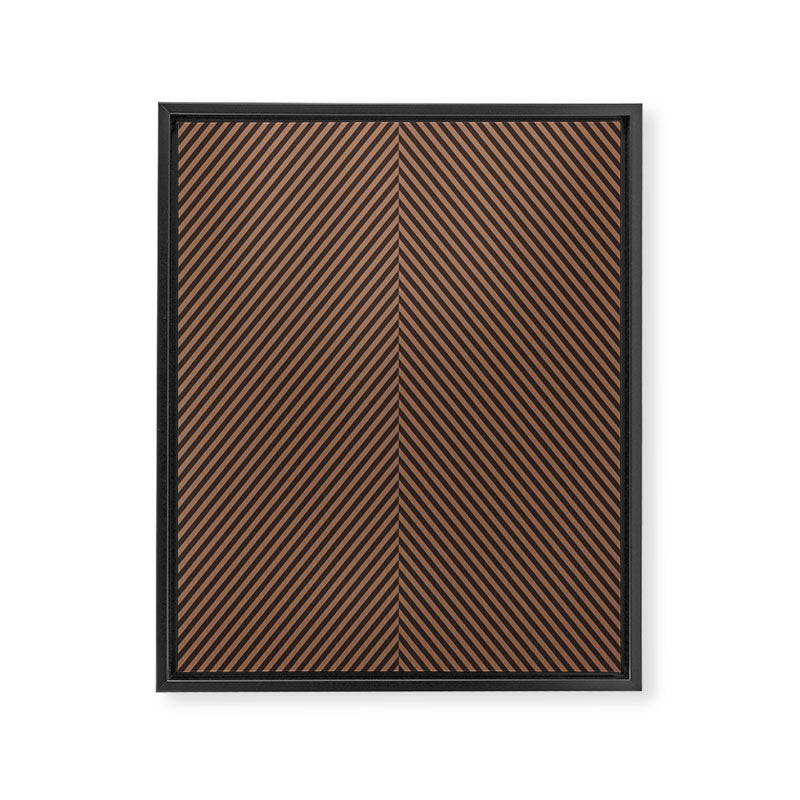 Angular Stripes XXIX Mocha Brown Framed Canvas Print Gallery Image 8