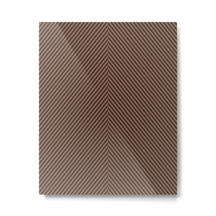 Angular Stripes XXIX Mocha Brown Metal Print Gallery Image 1