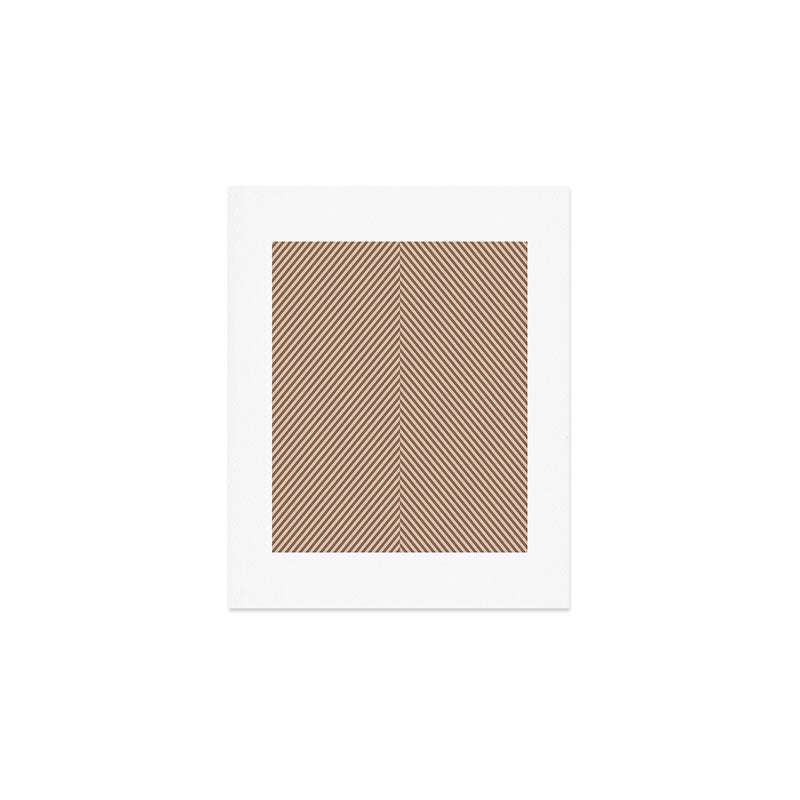 Angular Stripes XXXI Coffee Creme Art Print Gallery Image 1